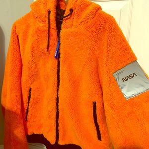 NWT Orange Sherpa NASA Jacket/Coat.